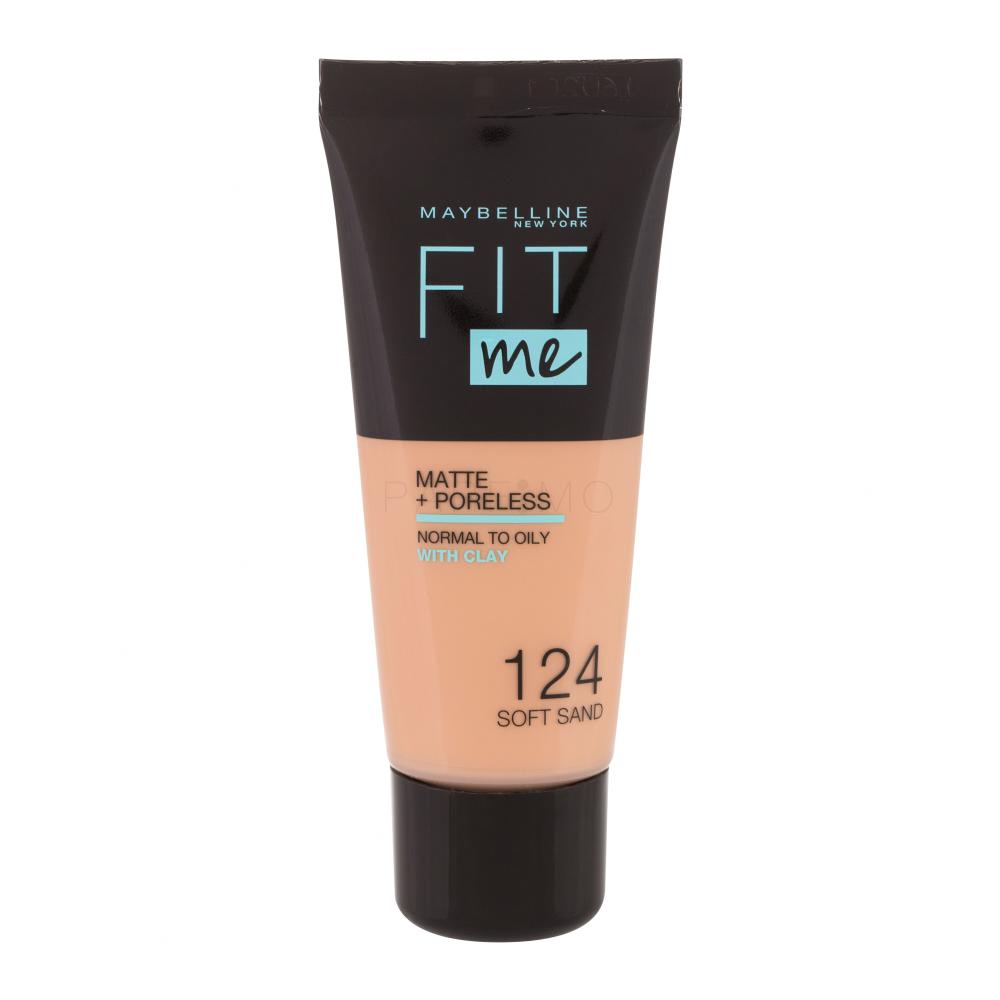 Maybelline Fit Me! Matte + Poreless Puder za ženske 30 ml Odtenek 124 Soft Sand