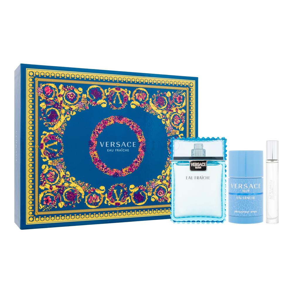 Versace Man Eau Fraiche Darilni set toaletna voda 100 ml + toaletna voda 10 ml + deostick 75 ml
