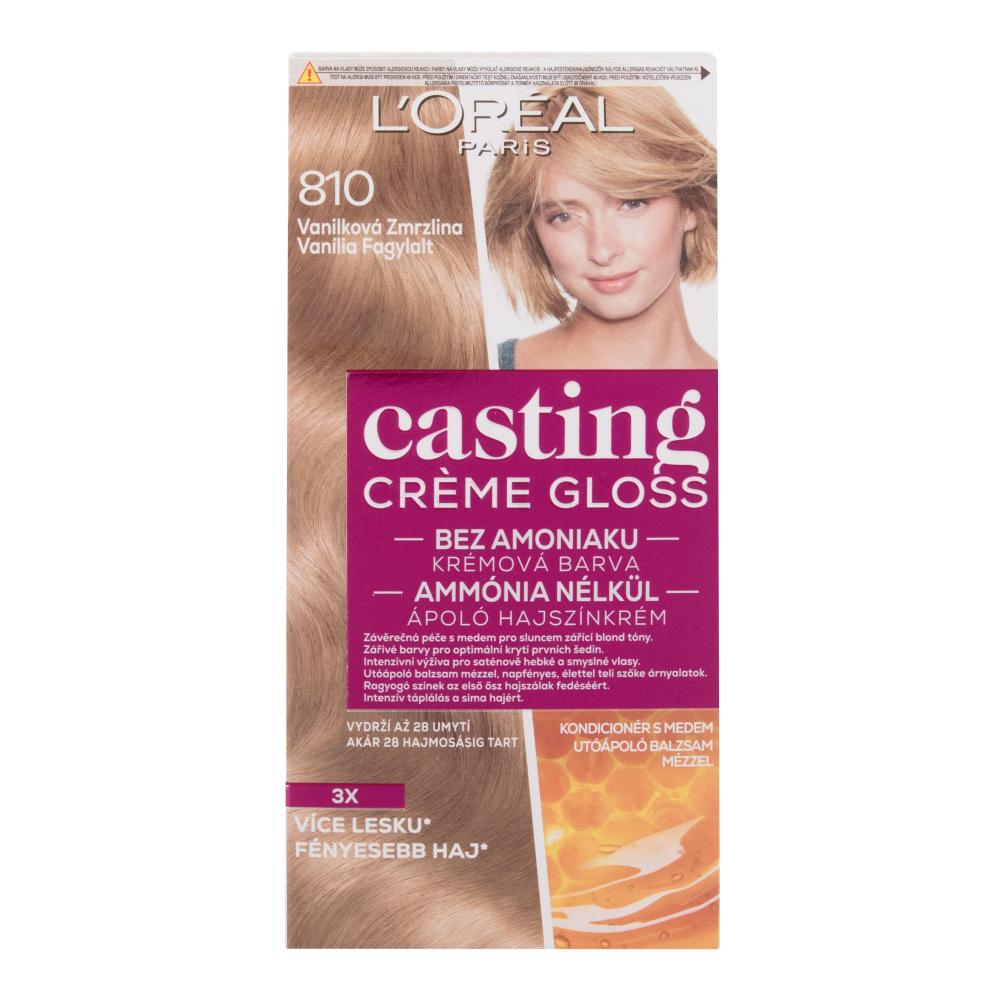 L'Oréal Paris Casting Creme Gloss Barva za lase za ženske 48 ml Odtenek 810 Vanilla Icecream