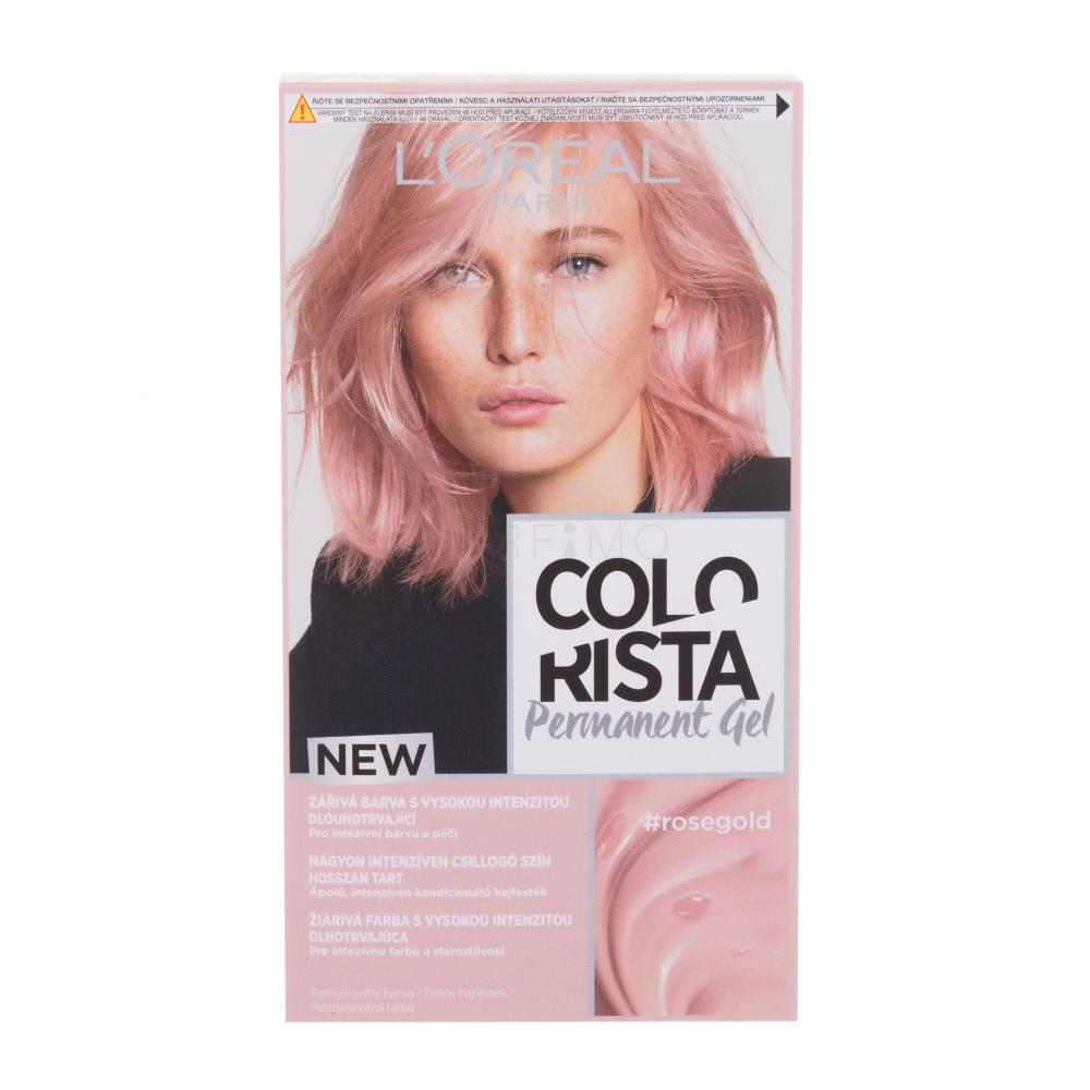 L'Oréal Paris Colorista Permanent Gel Barva za lase za ženske 60 ml Odtenek Rose Gold
