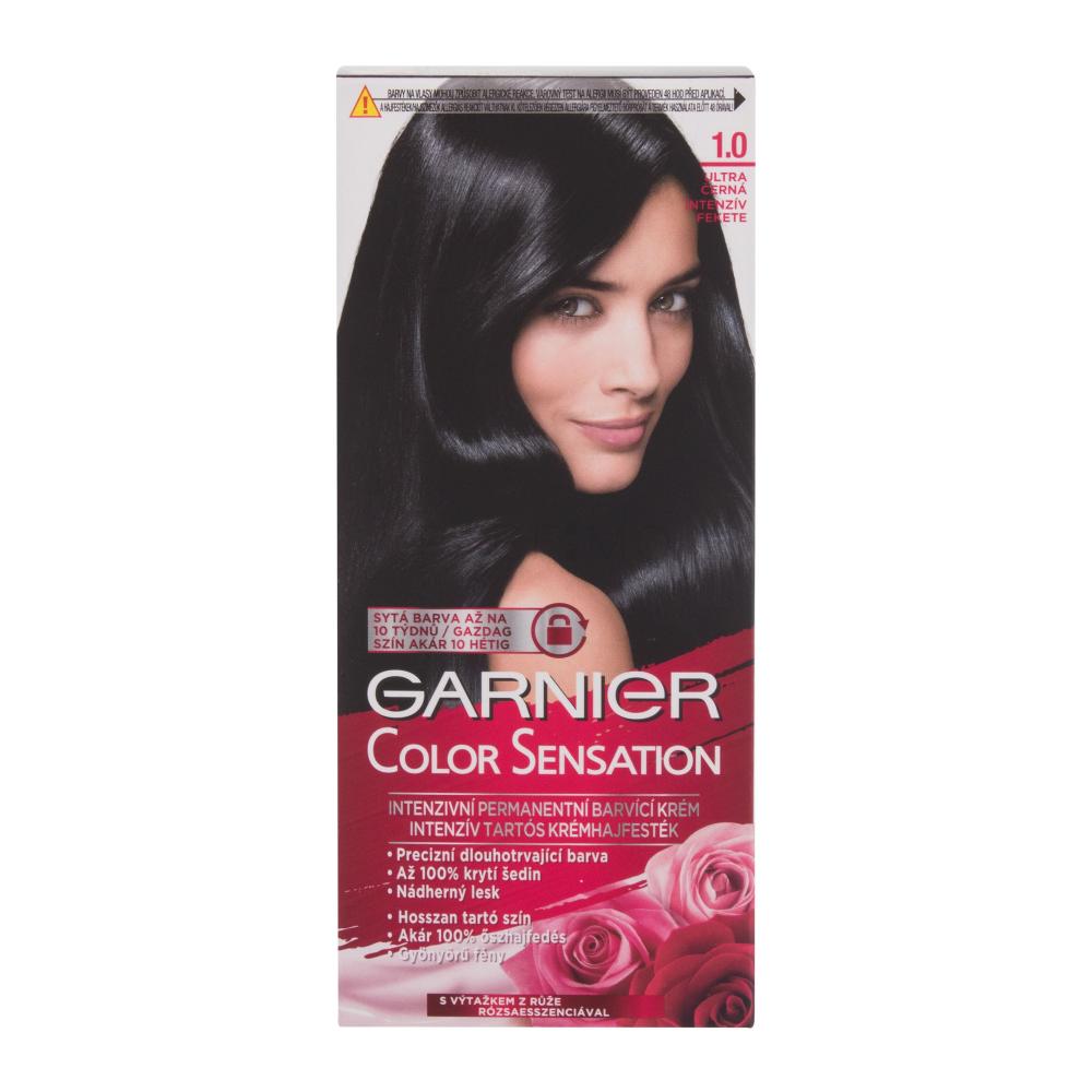 Garnier Color Sensation Barva za lase za ženske 40 ml Odtenek 1.0 Ultra Onyx Black