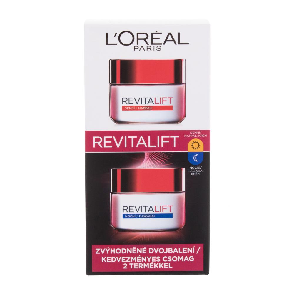 L'Oréal Paris Revitalift Duo Set Darilni set dnevna krema za obraz Revitalift 50 ml + nočna krema za obraz Revitalift 50 ml