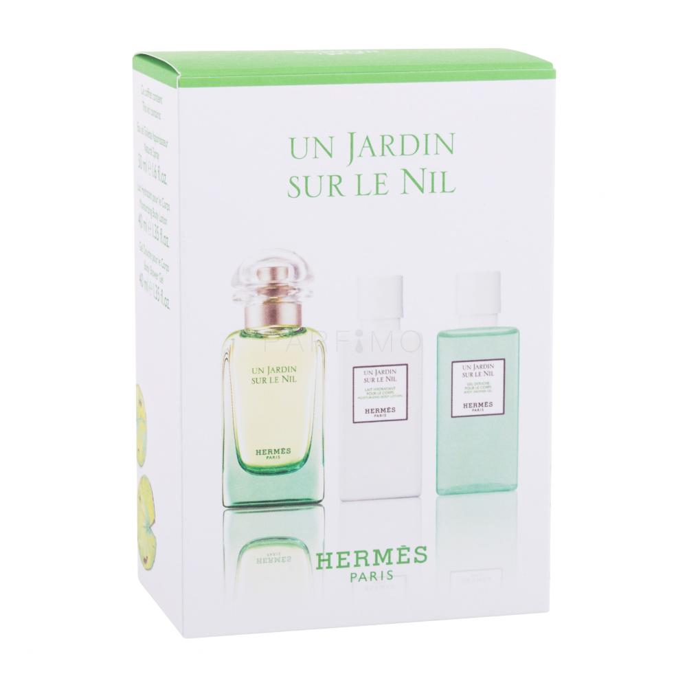 Hermes Un Jardin Sur Le Nil Darilni set toaletna voda 50 ml + losjon za telo 40 ml + gel za prhanje 40 ml