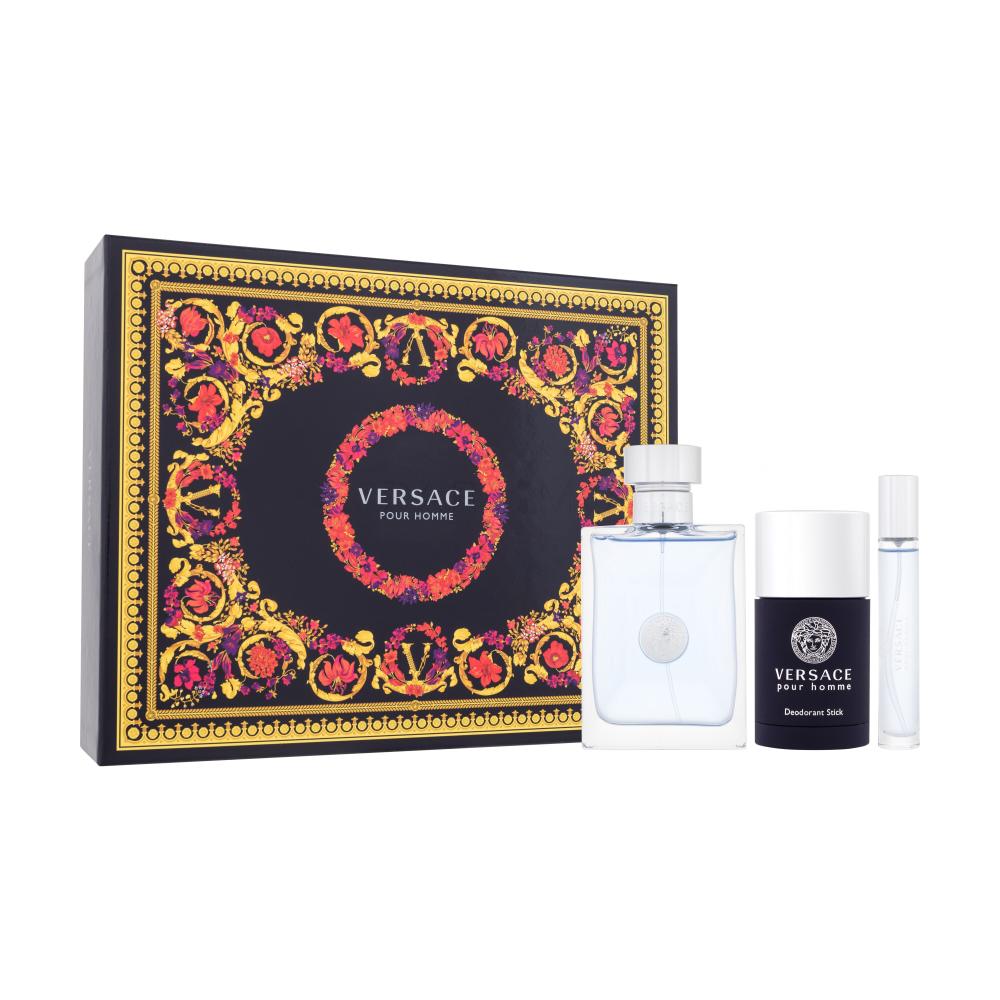 Versace Pour Homme Darilni set toaletna voda 100 ml + toaletna voda 10 ml + deodorant 75 ml