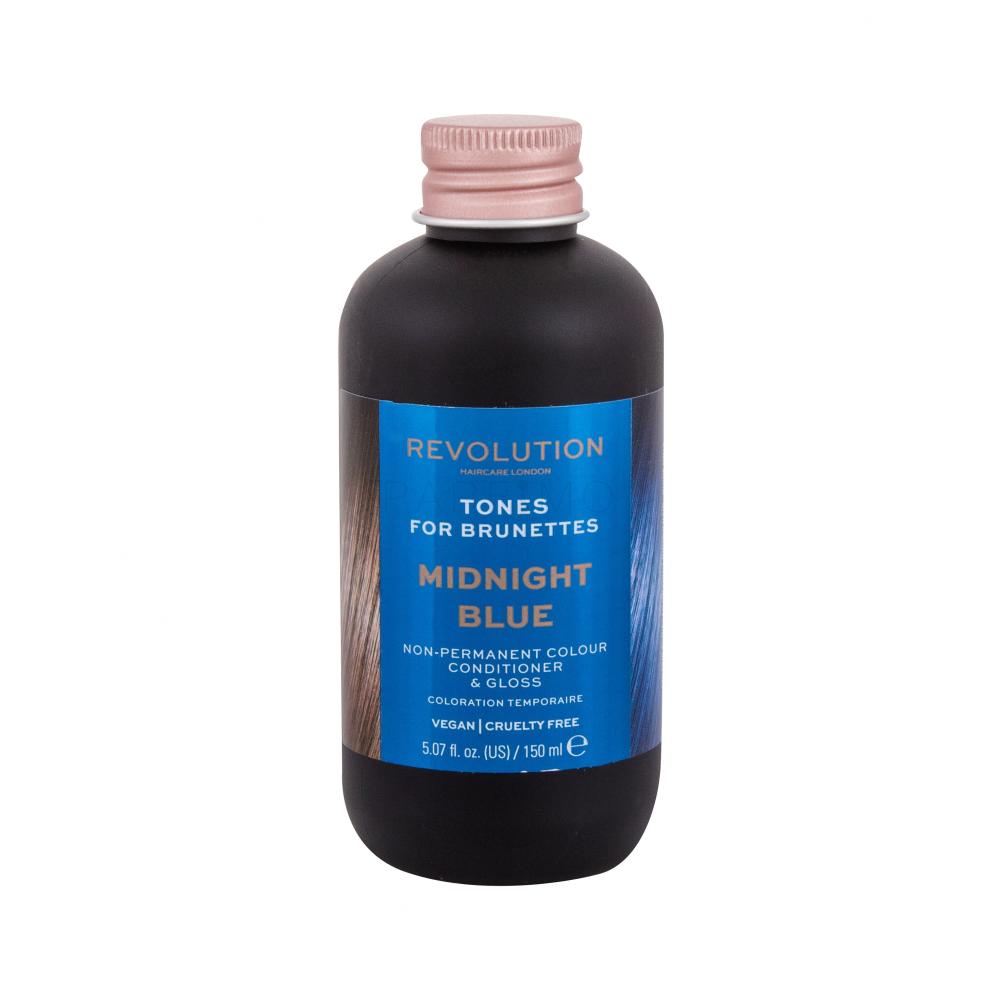 Revolution Haircare London Tones For Brunettes Barva za lase za ženske 150 ml Odtenek Midnight Blue