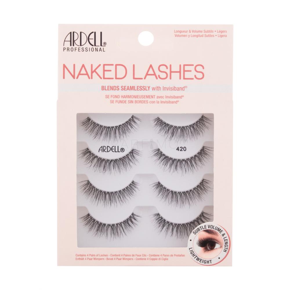 Ardell Naked Lashes 420 Umetne trepalnice za ženske 4 kos Odtenek Black