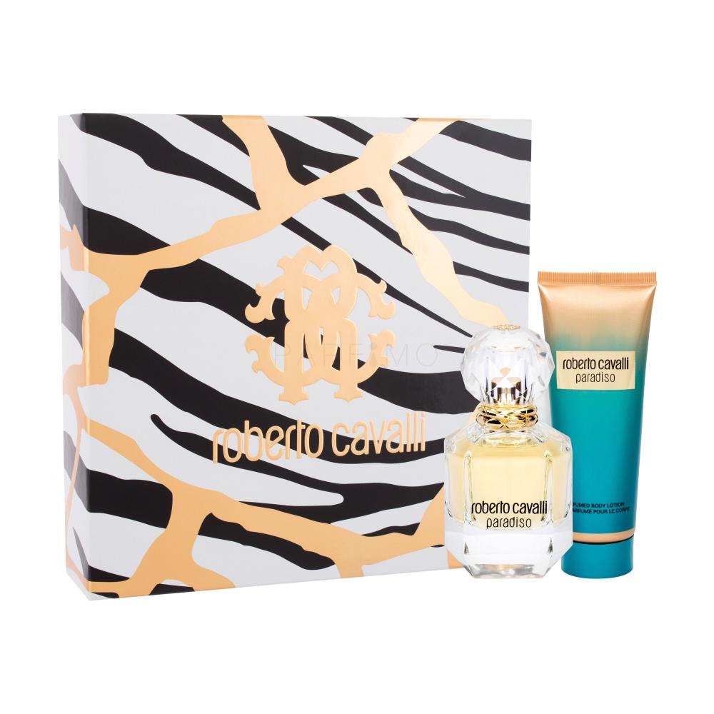Roberto Cavalli Paradiso Darilni set parfémovaná voda 50 ml + tělové mléko 75 ml poškodovana škatla