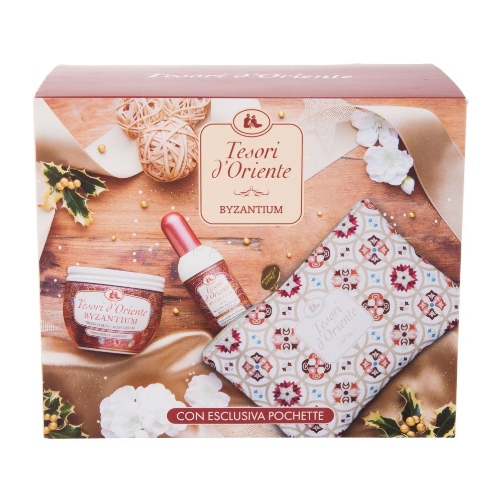 Tesori d´Oriente Byzantium Darilni set parfémovaná voda 100 ml + tělový krém 300 ml + kosmetická taštička poškodovana škatla