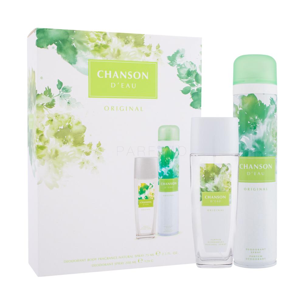 Chanson d´Eau Darilni set deodorant ve skle 75 ml + deospray 200 ml poškodovana škatla