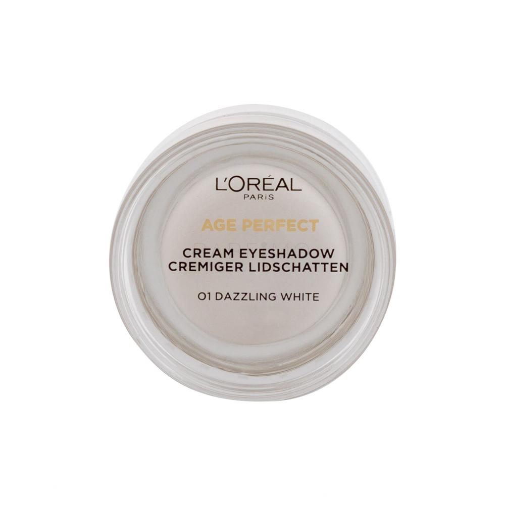 L'Oréal Paris Age Perfect Cream Eyeshadow Senčilo za oči za ženske 4 ml Odtenek 01 Dazzling White