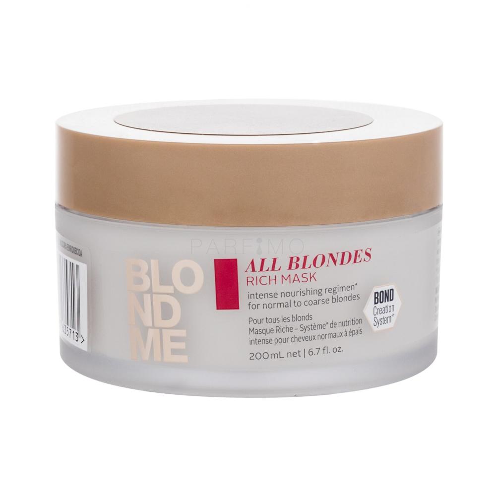 Schwarzkopf Professional Blond Me All Blondes Rich Mask Maska za lase za ženske 200 ml