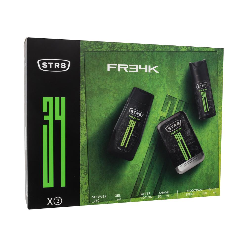 STR8 FREAK SET2 Darilni set vodica po britju 50 ml + gel za prhanje 250 ml + deodorant 150 ml