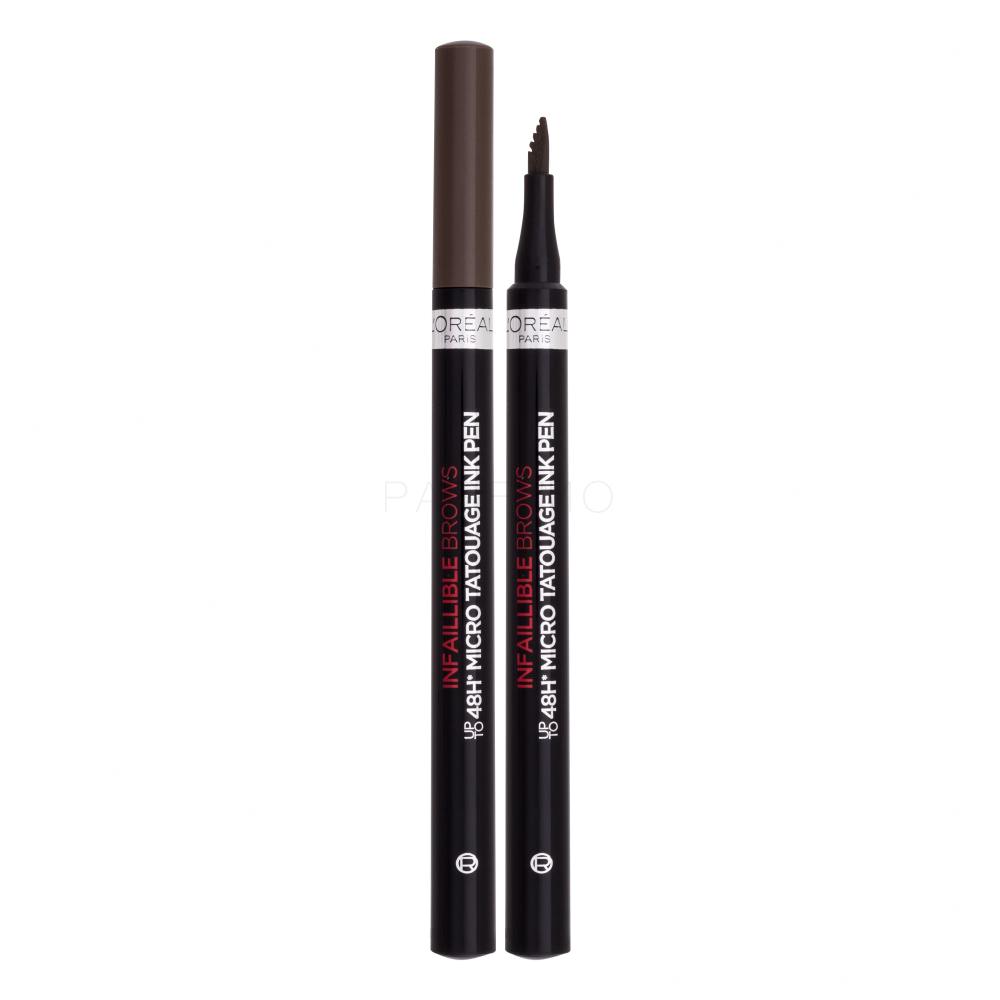 L'Oréal Paris Infaillible Brows 48H Micro Tatouage Ink Pen Svinčnik za obrvi za ženske 1 g Odtenek 3.0 Brunette