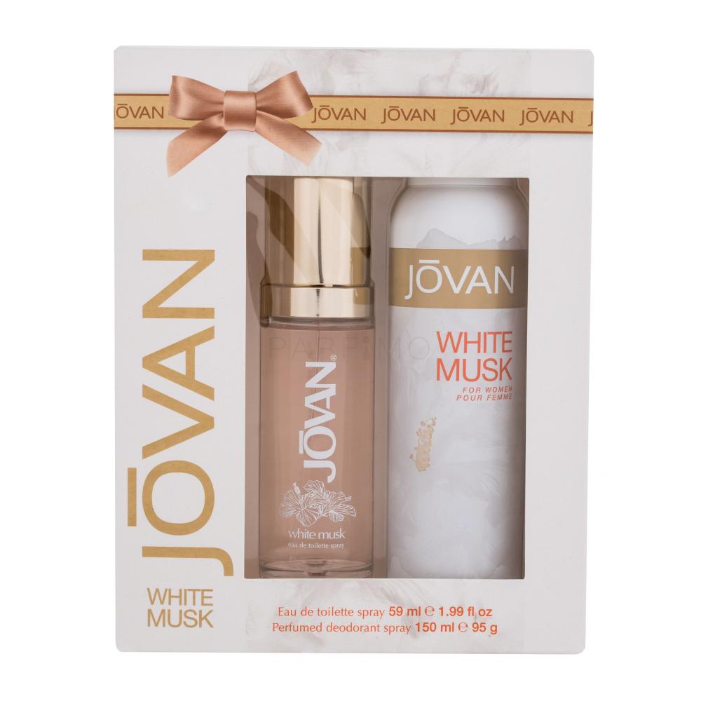 Jövan Musk White Darilni set toaletna voda 59 ml + deodorant 150 ml