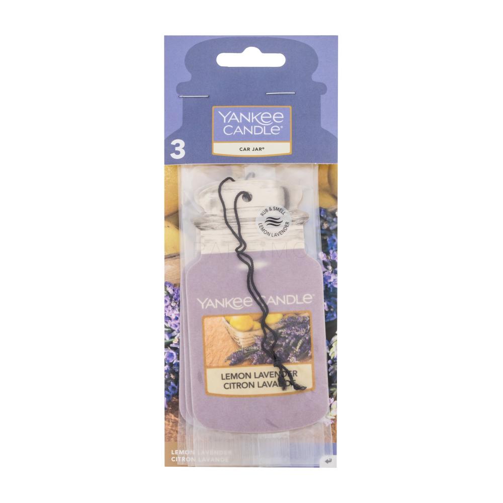 Yankee Candle Lemon Lavender Car Jar Osvežilci za vozilo 3 kos