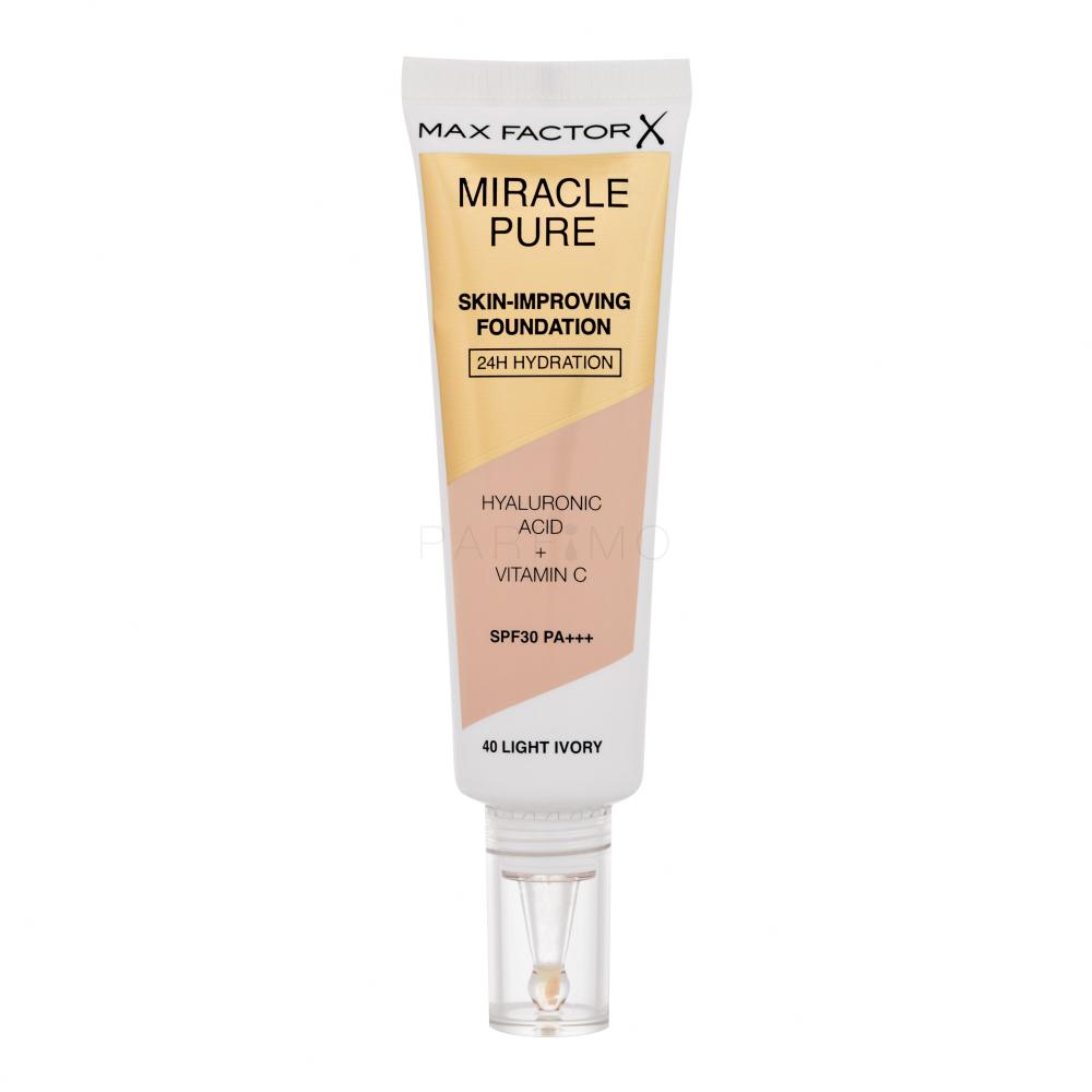 Max Factor Miracle Pure Skin-Improving Foundation SPF30 Puder za ženske 30 ml Odtenek 40 Light Ivory