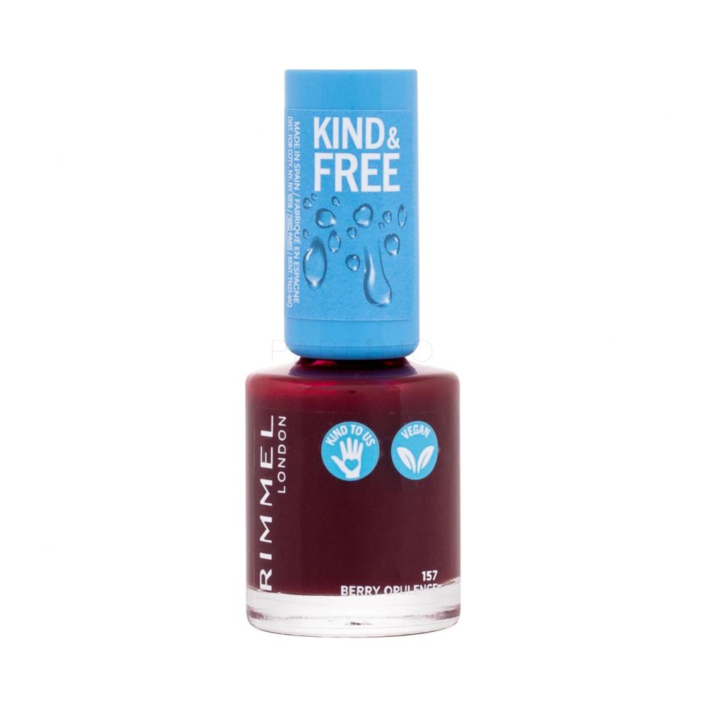 Rimmel London Kind & Free Lak za nohte za ženske 8 ml Odtenek 157 Berry Opulence