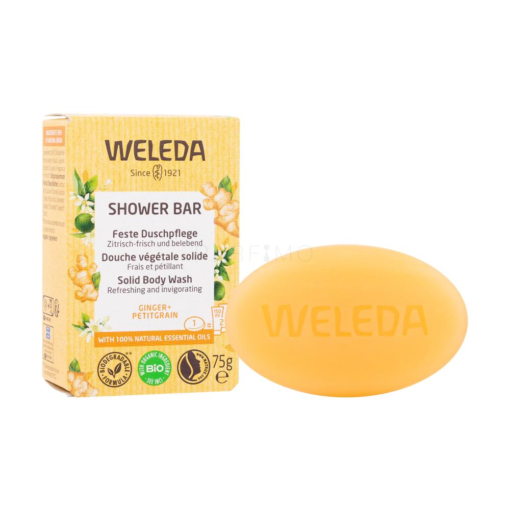 Weleda Shower Bar Ginger + Petitgrain Trdo milo za ženske 75 g