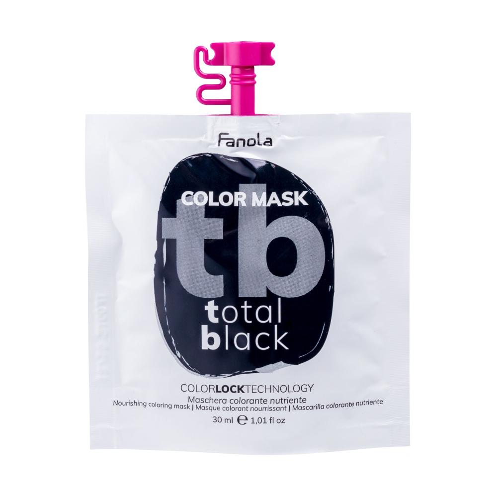 Fanola Color Mask Barva za lase za ženske 30 ml Odtenek Total Black