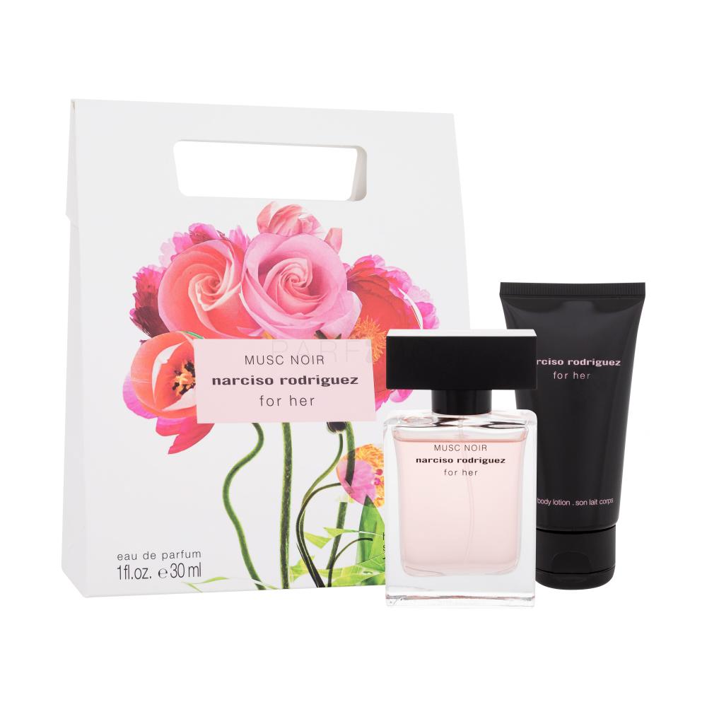 Narciso Rodriguez For Her Musc Noir Darilni set parfumska voda 30 ml + mleko za telo 50 ml