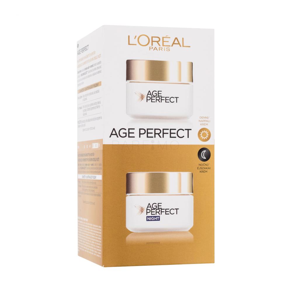 L'Oréal Paris Age Perfect Darilni set dnevna krema za obraz Age Perfect 50 ml + nočna krema za obraz Age Perfect 50 ml