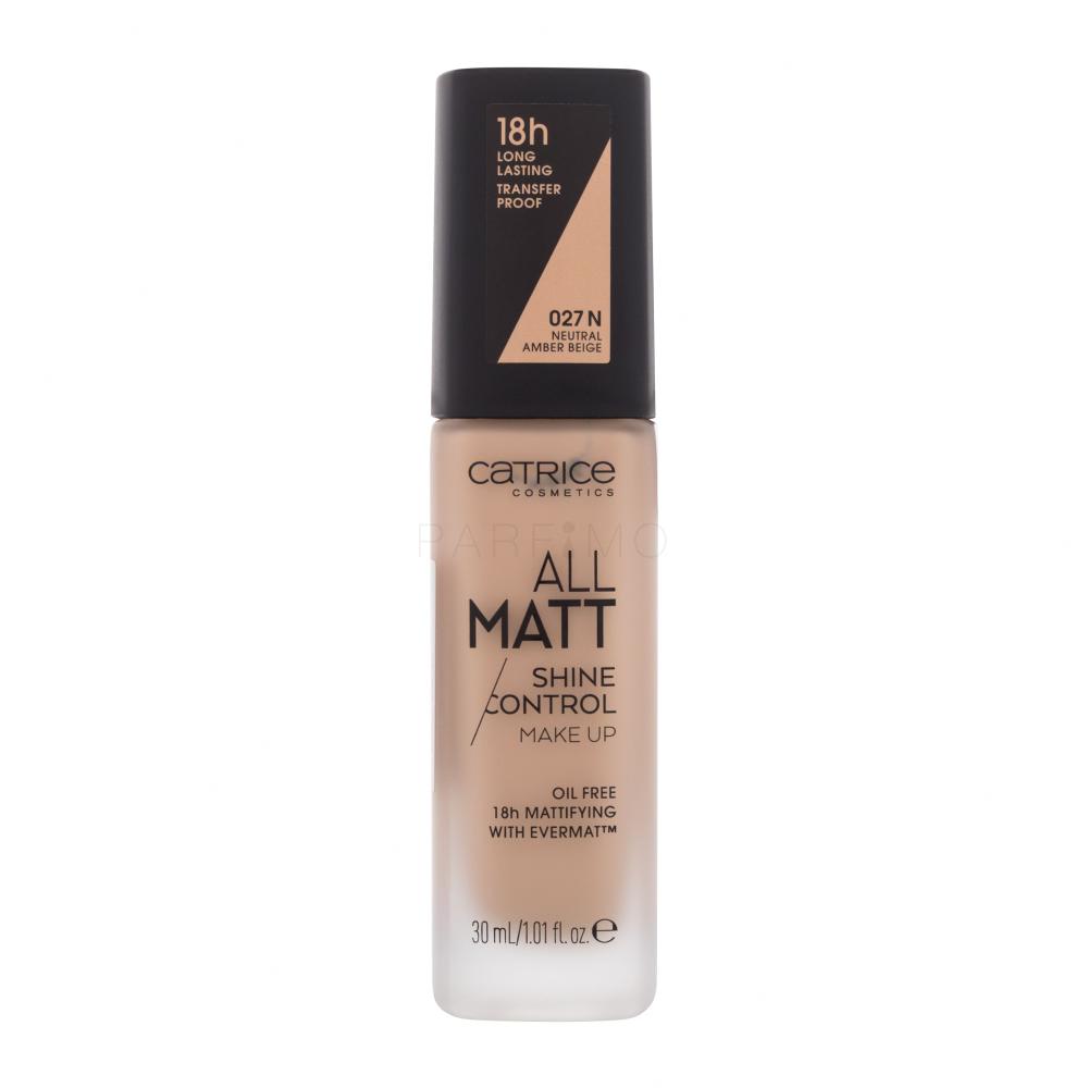 Catrice All Matt Puder za ženske 30 ml Odtenek 027 N Neutral Amber Beige