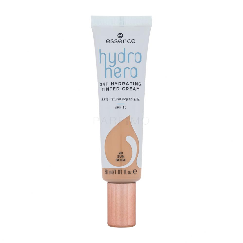 Essence Hydro Hero 24H Hydrating Tinted Cream SPF15 Puder za ženske 30 ml Odtenek 20 Sun Beige