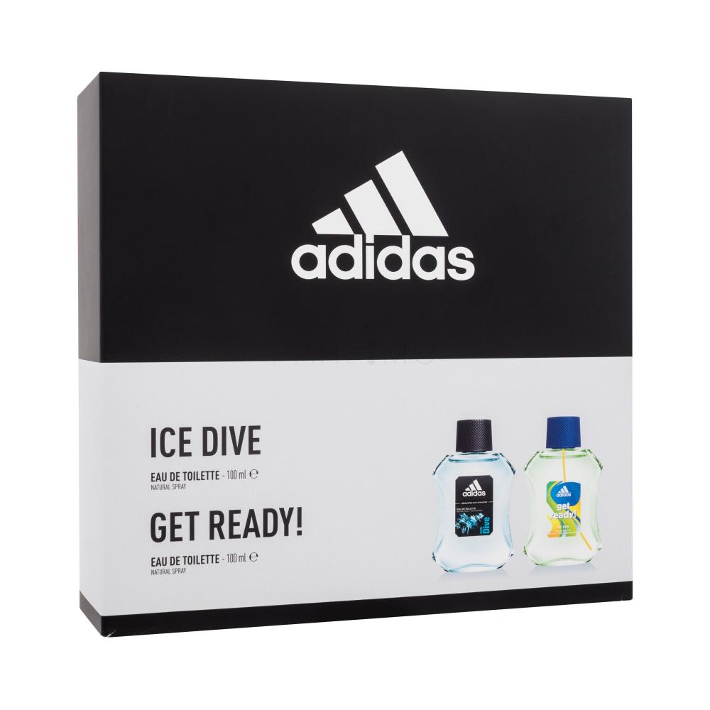Adidas Ice Dive Darilni set toaletní voda 100 ml + toaletní voda Get Ready! 100 ml poškodovana škatla