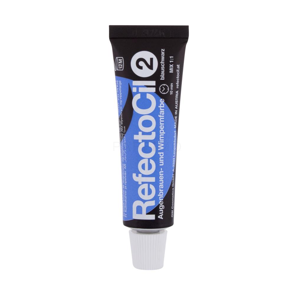 RefectoCil Eyelash And Eyebrow Tint Barva za obrvi za ženske 15 ml Odtenek 2 Blue Black poškodovana škatla