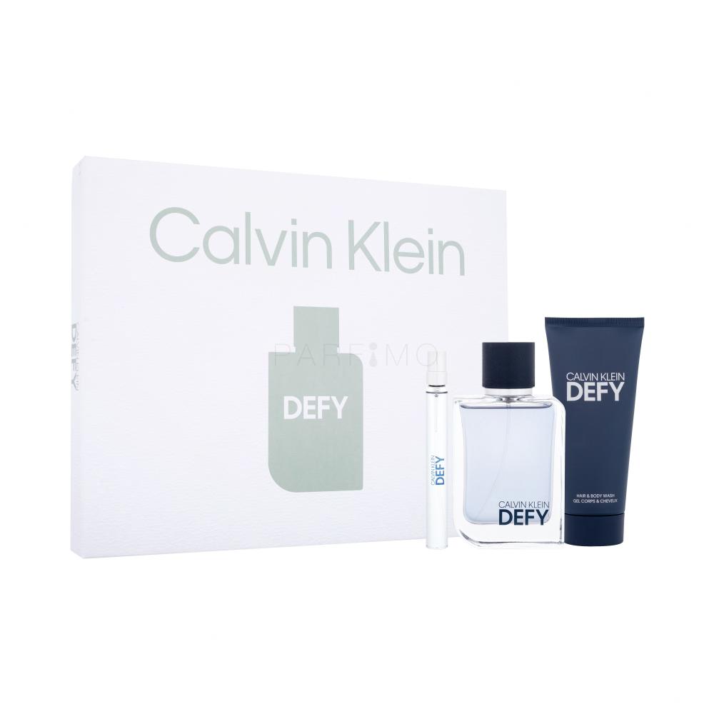 Calvin Klein Defy Darilni set toaletna voda 100 ml + toaletna voda 10 ml + gel za prhanje 100 ml
