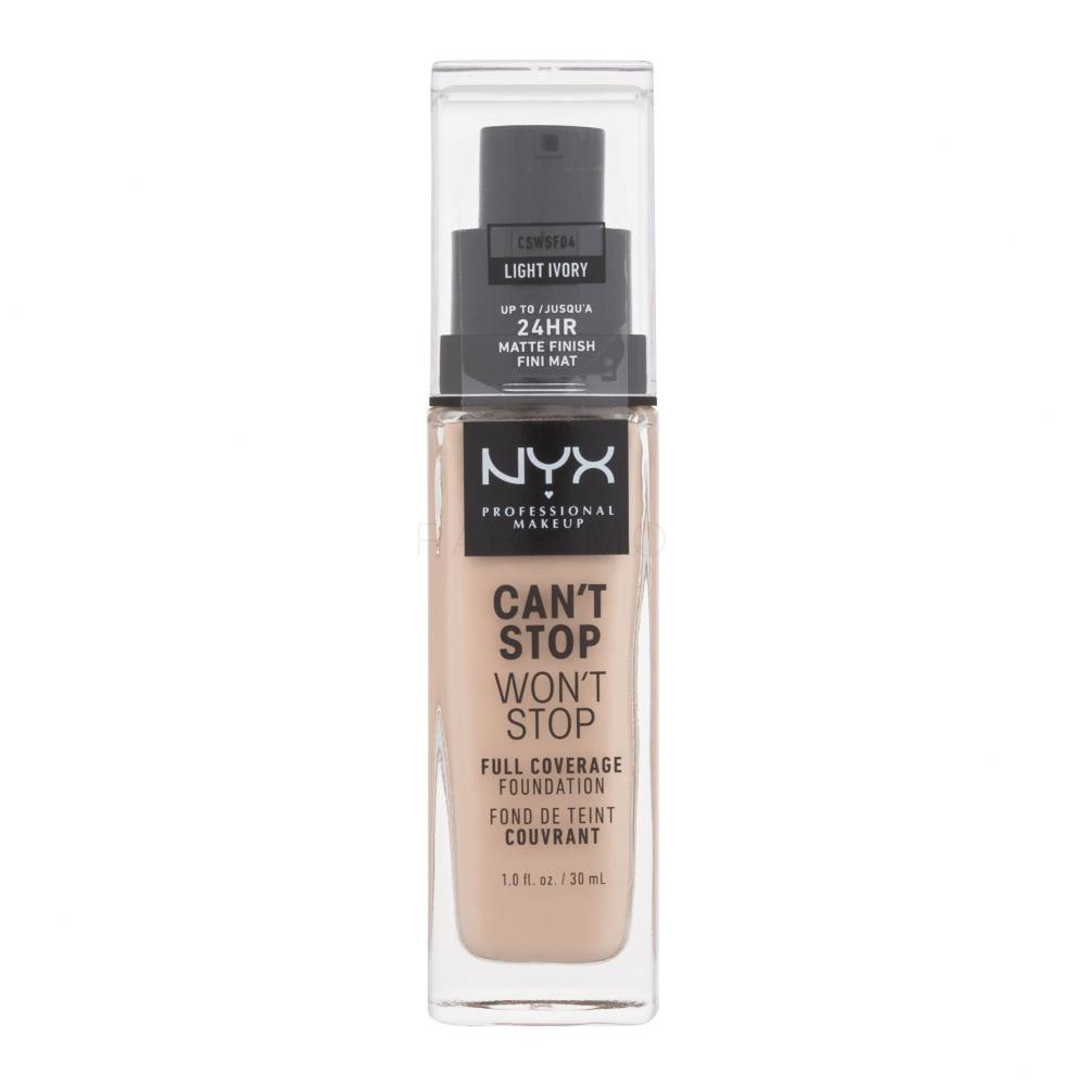 NYX Professional Makeup Can't Stop Won't Stop Puder za ženske 30 ml Odtenek 04 Light Ivory