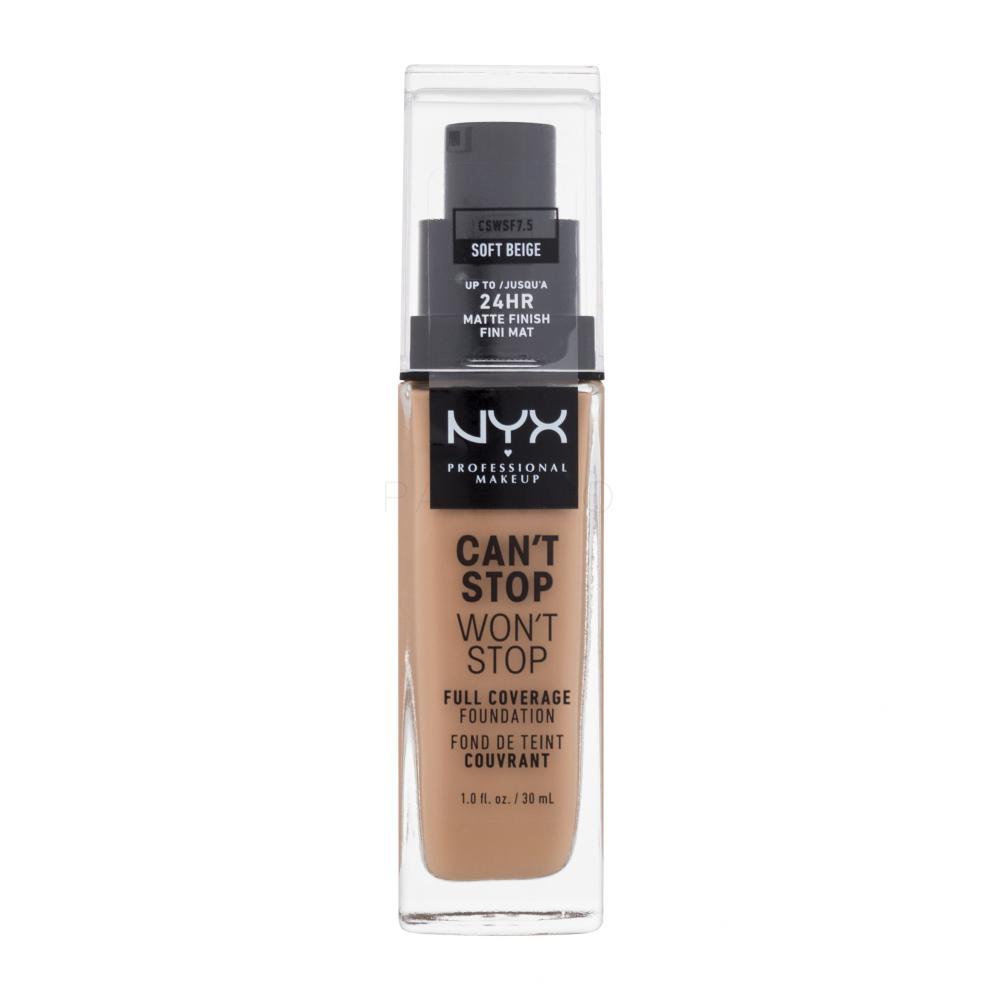 NYX Professional Makeup Can't Stop Won't Stop Puder za ženske 30 ml Odtenek 7.5 Soft Beige