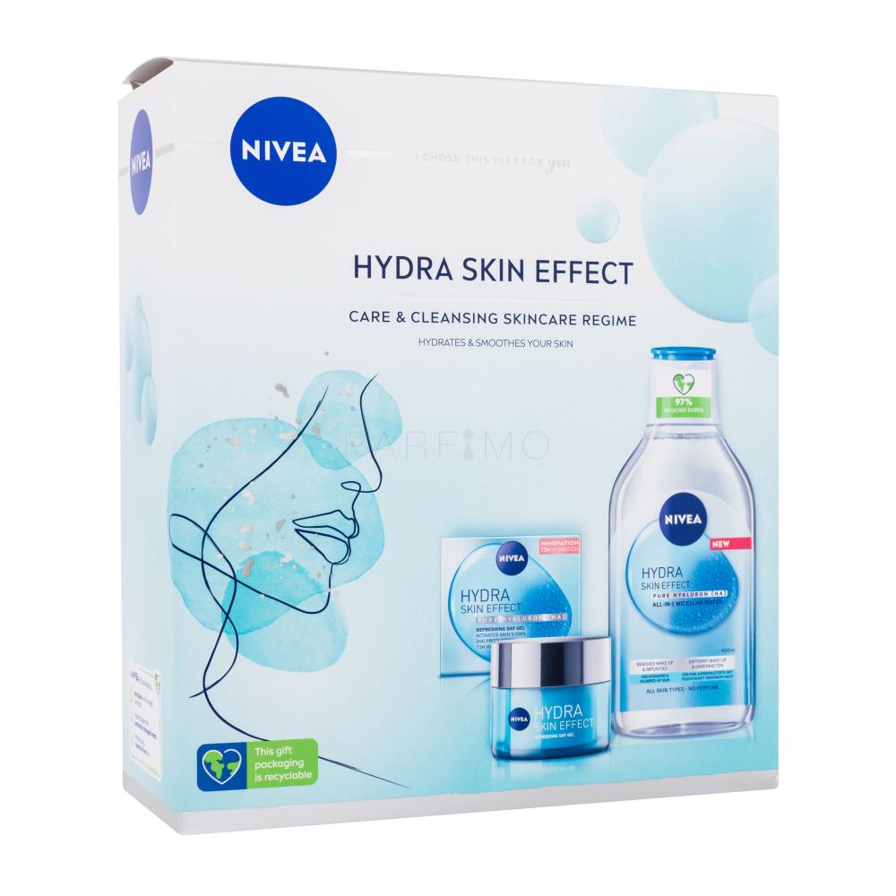 Nivea Hydra Skin Effect Gift Set Darilni set dnevni gel za obraz Hydra Skin Effect 50 ml + micelarna vodica Hydra Skin Effect 400 ml