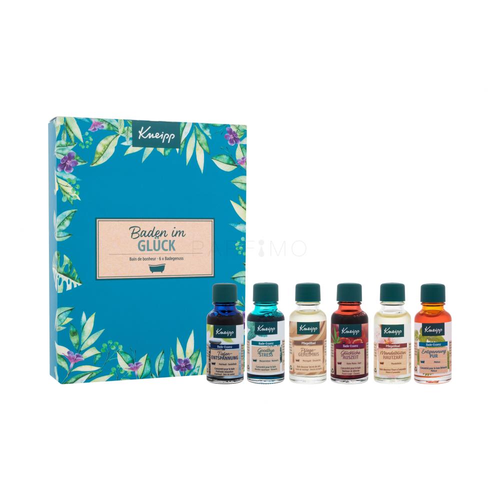 Kneipp Bath Oil Set Darilni set olej do koupele Deep Relaxation 20 ml + olej do koupele Soft Skin 20 ml + olej do koupele Pure Bliss 20 ml + olej do koupele Goodbye Stress 20 ml + olej do koupele Pure Relaxation 20 ml + olej do koupele Care Secret 20 ml poškodovana škatla