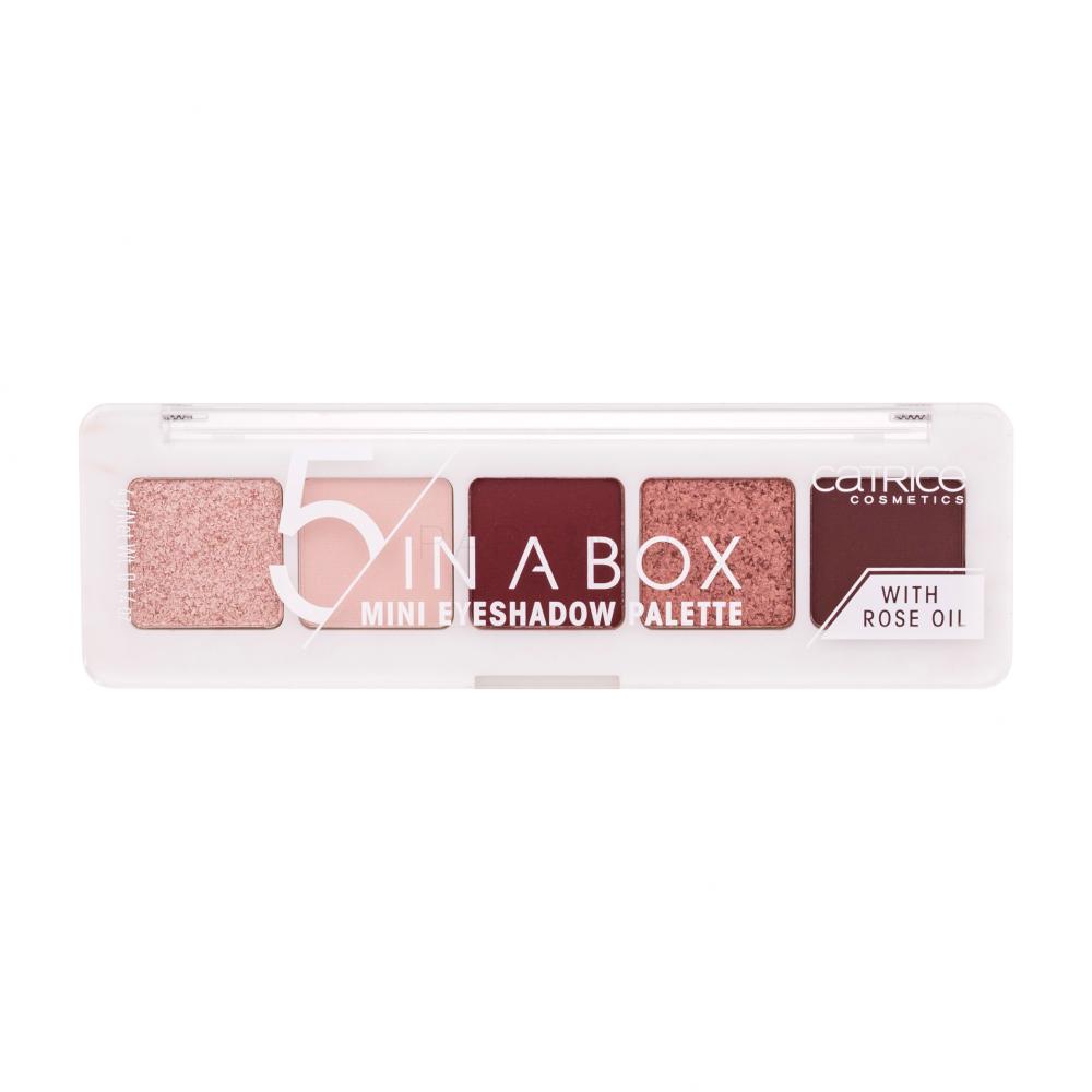 Catrice 5 In A Box Senčilo za oči za ženske 4 g Odtenek 060 Vivid Burgundy Look