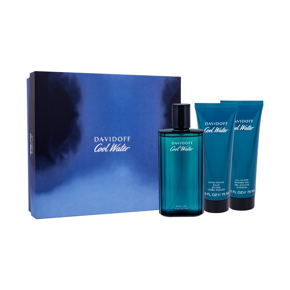 Davidoff Cool Water Darilni set toaletna voda 125 ml + balzam po britju 75 ml + gel za prhanje 75 ml