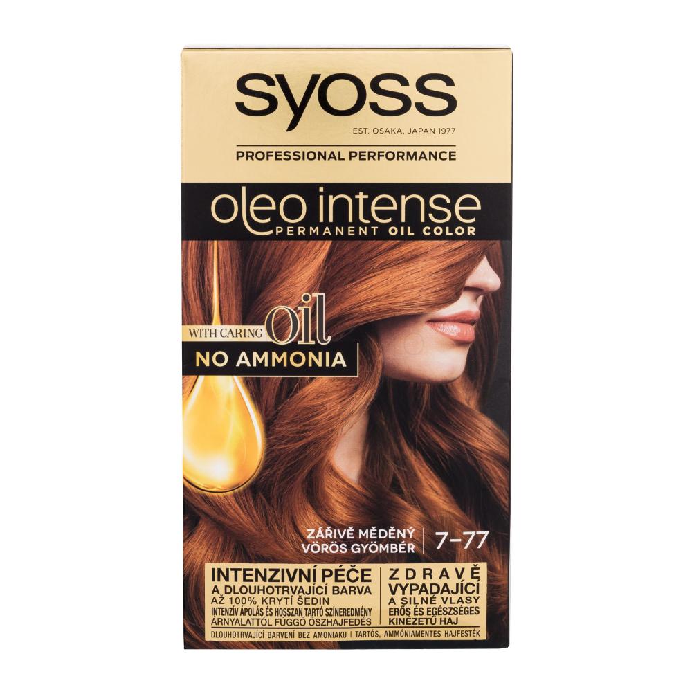Syoss Oleo Intense Permanent Oil Color Barva za lase za ženske 50 ml Odtenek 7-77 Red Ginger