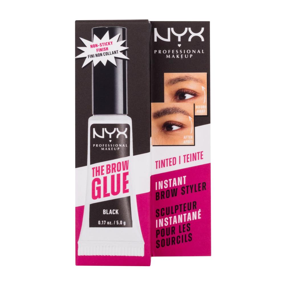 NYX Professional Makeup The Brow Glue Instant Brow Styler Gel za obrvi za ženske 5 g Odtenek 05 Black