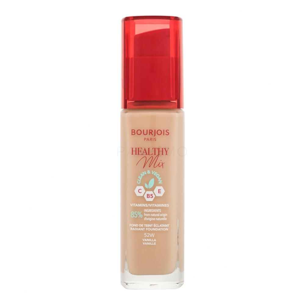 BOURJOIS Paris Healthy Mix Clean & Vegan Radiant Foundation Puder za ženske 30 ml Odtenek 52W Vanilla
