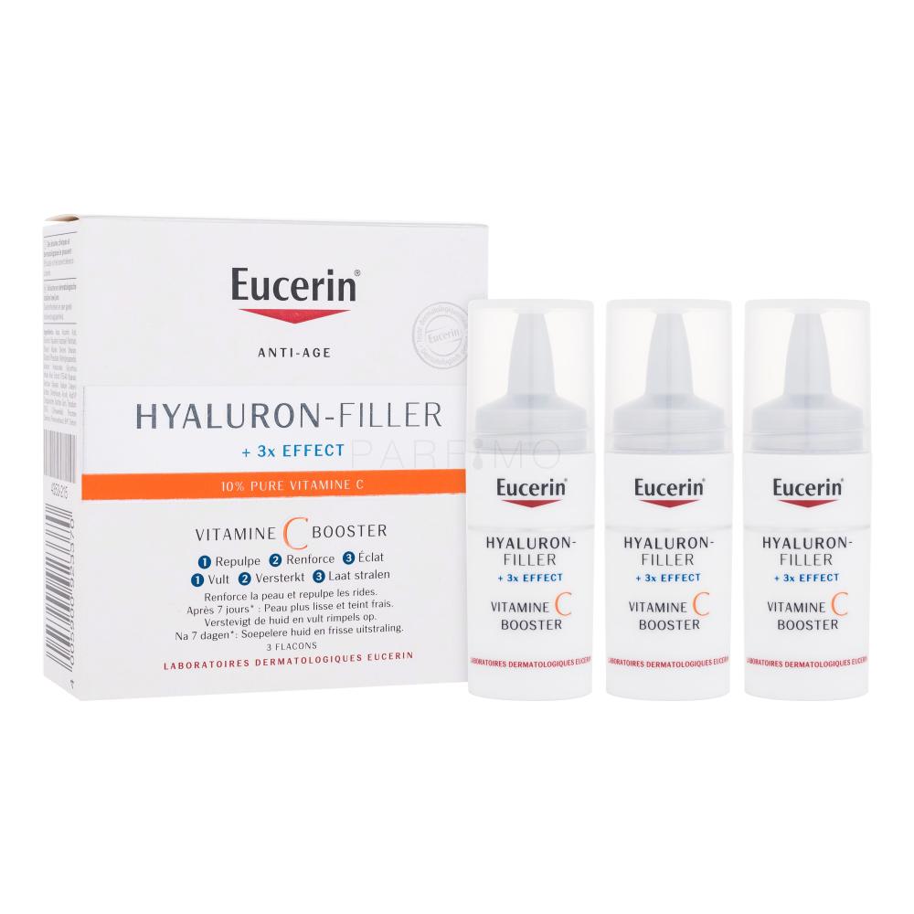 Eucerin Hyaluron-Filler + 3x Effect Vitamin C Booster Serum za obraz za ženske 3x8 ml