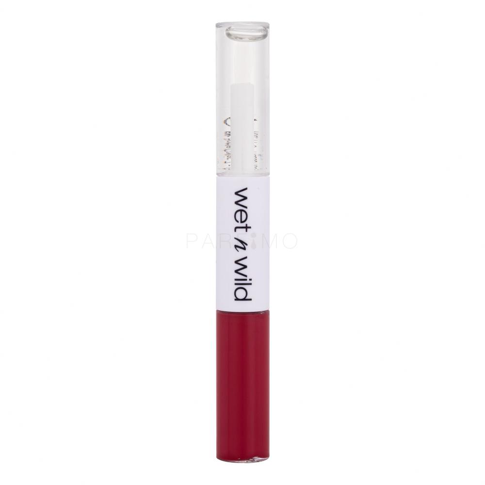 Wet n Wild MegaLast Lock 'N' Shine Lip Color + Gloss Šminka za ženske 4 ml Odtenek Red- Y- For Me