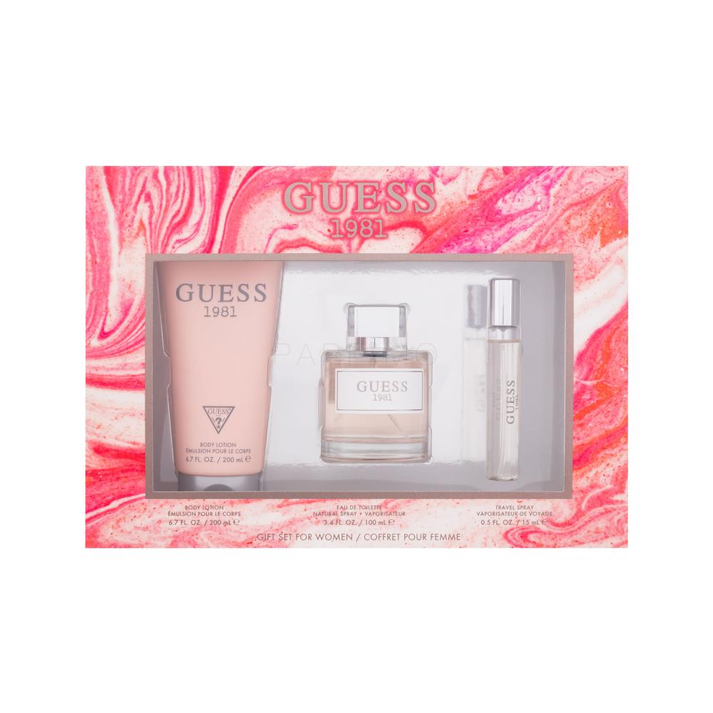 GUESS Guess 1981 Darilni set toaletna voda 100 ml + losjon za telo 200 ml + toaletna voda 15 ml poškodovana škatla