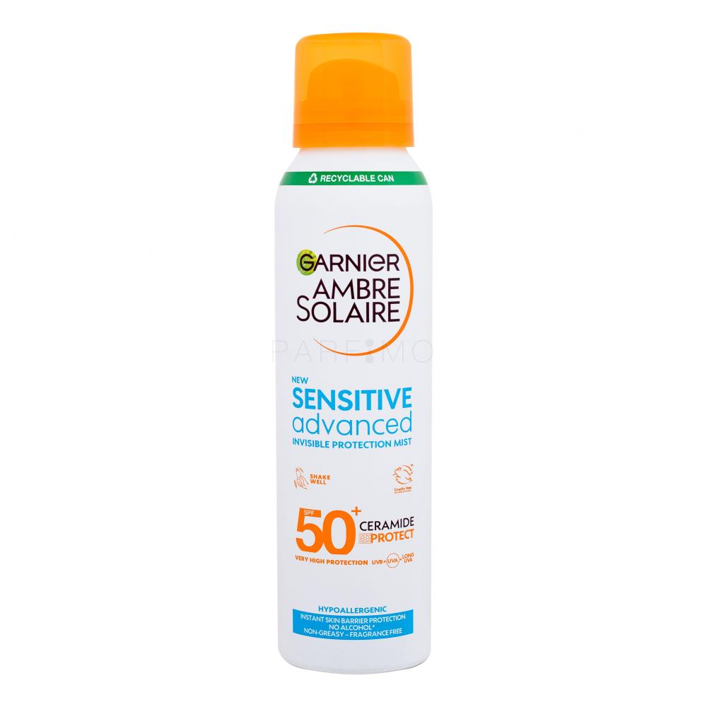 Garnier Ambre Solaire Sensitive Advanced Invisible Protection Mist SPF50+ Zaščita pred soncem za telo 150 ml