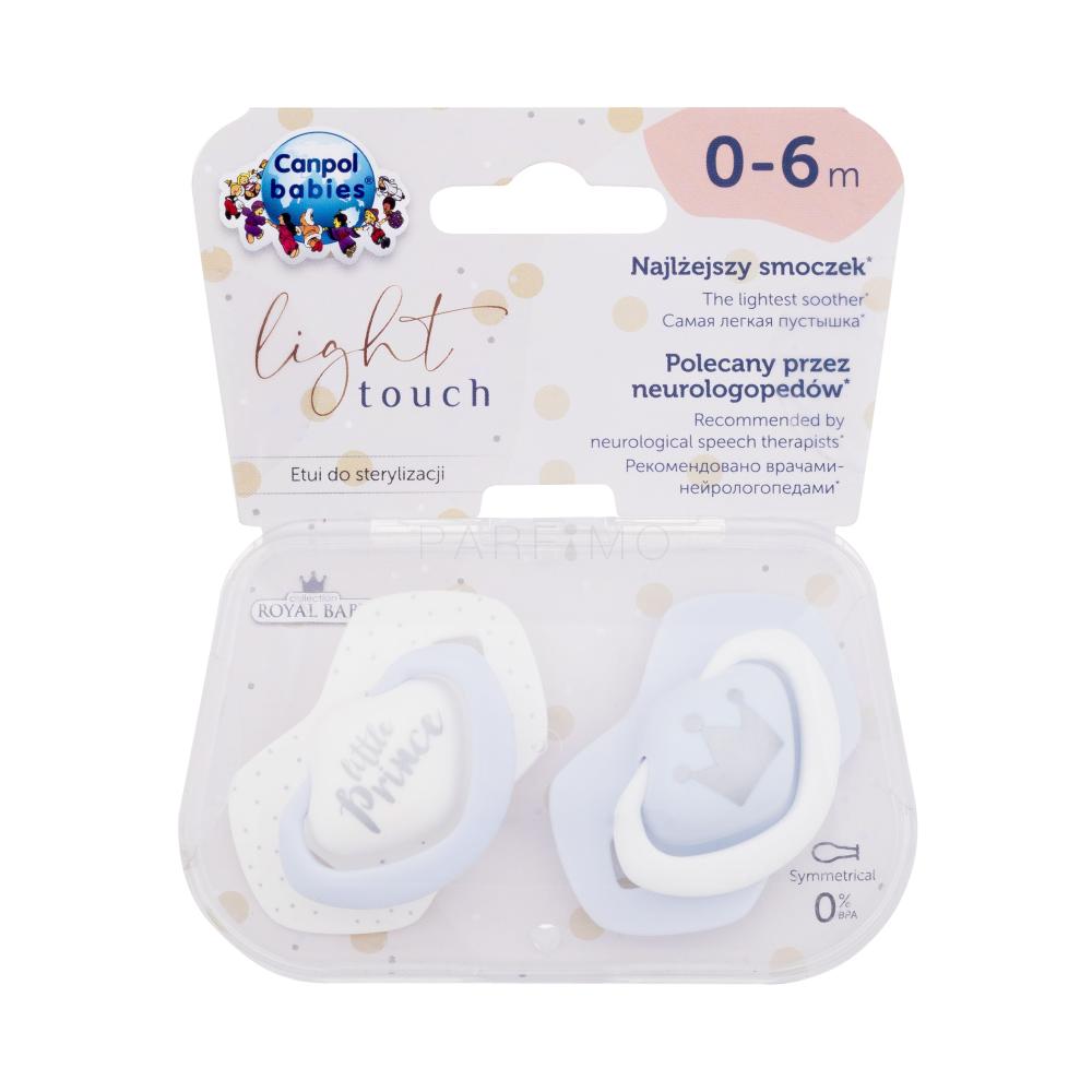 Canpol babies Royal Baby Light Touch Little Prince 0-6m Duda za otroke 2 kos