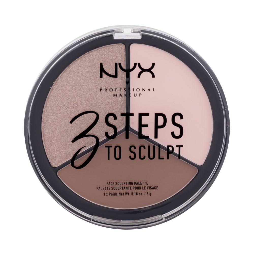 NYX Professional Makeup 3 Steps To Sculpt Paletka za konturing za ženske 15 g Odtenek 01 Fair