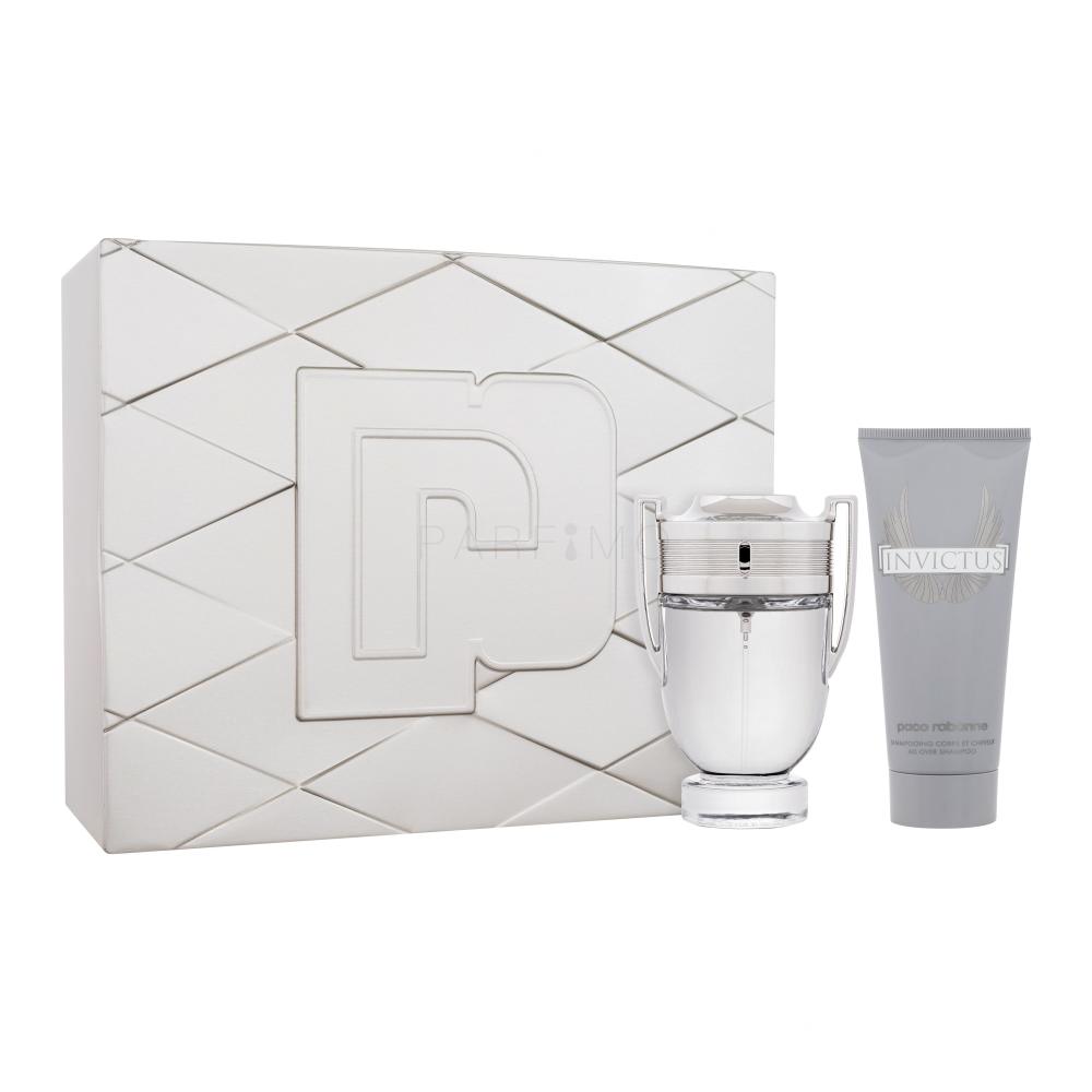 Paco Rabanne Invictus Darilni set toaletní voda 100 ml + sprchový gel 100 ml poškodovana škatla