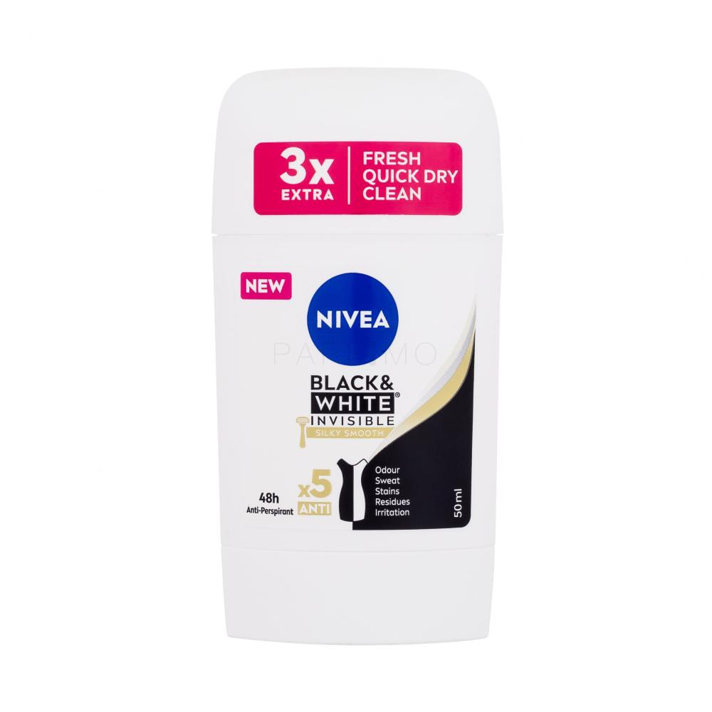 Nivea Black & White Invisible Silky Smooth 48h Antiperspirant za ženske 50 ml