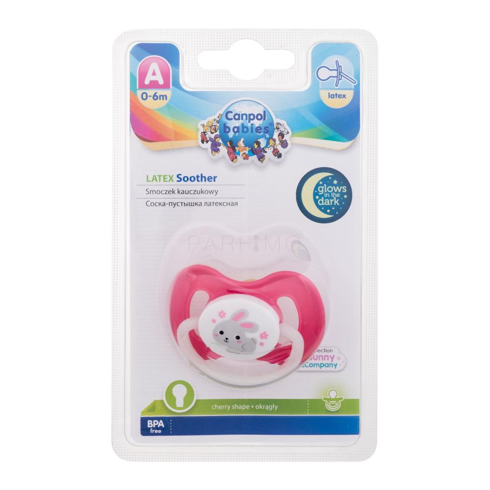 Canpol babies Bunny & Company Latex Soother Pink 0-6m Duda za otroke 1 kos