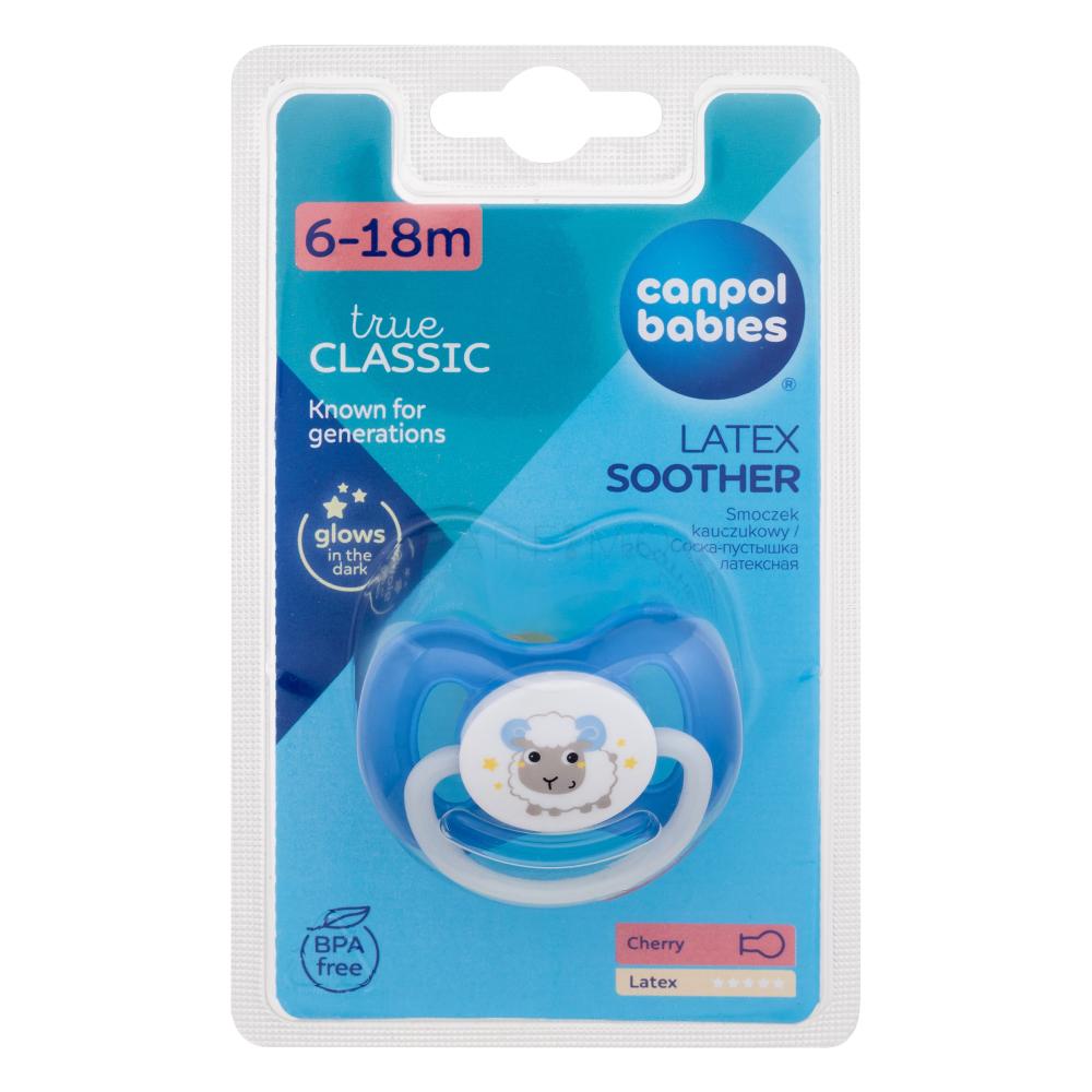 Canpol babies Bunny & Company Latex Soother Blue 6-18m Duda za otroke 1 kos