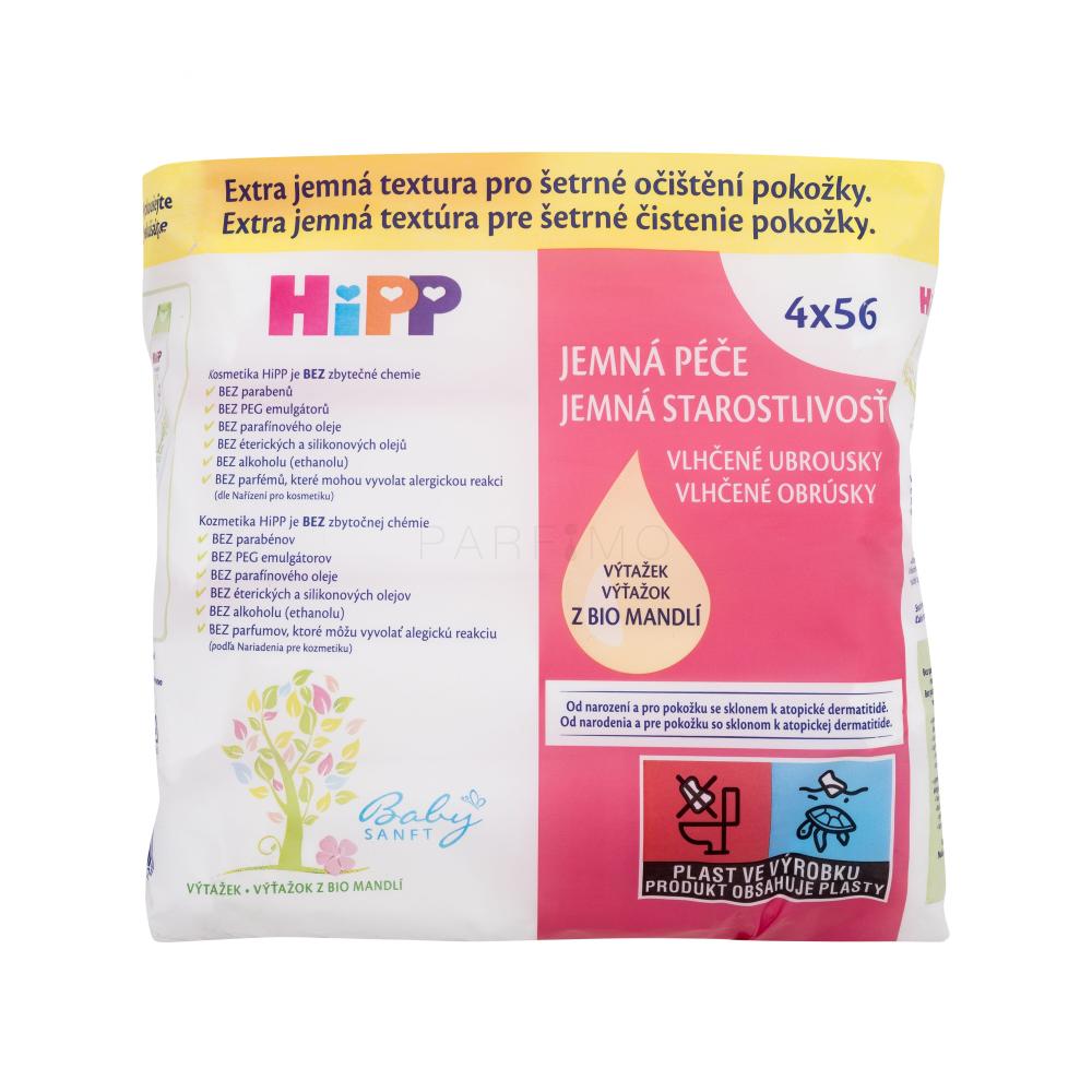 Hipp Babysanft Gentle Caring Wet Wipes Čistilni robčki za otroke 4x56 kos